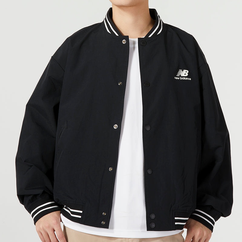 New Balance Logo SDS Baseball Jacket 'Black' AMJ33362-BK - 3