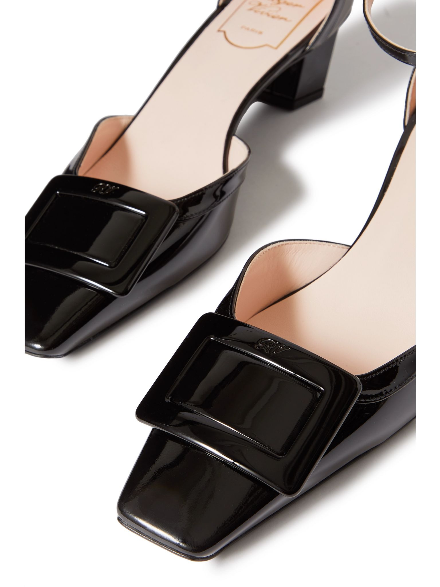 Belle Vivier 45 patent-leather pumps Black - 4