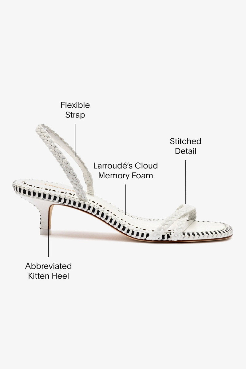 Mini Annie Sandal In White Leather 5