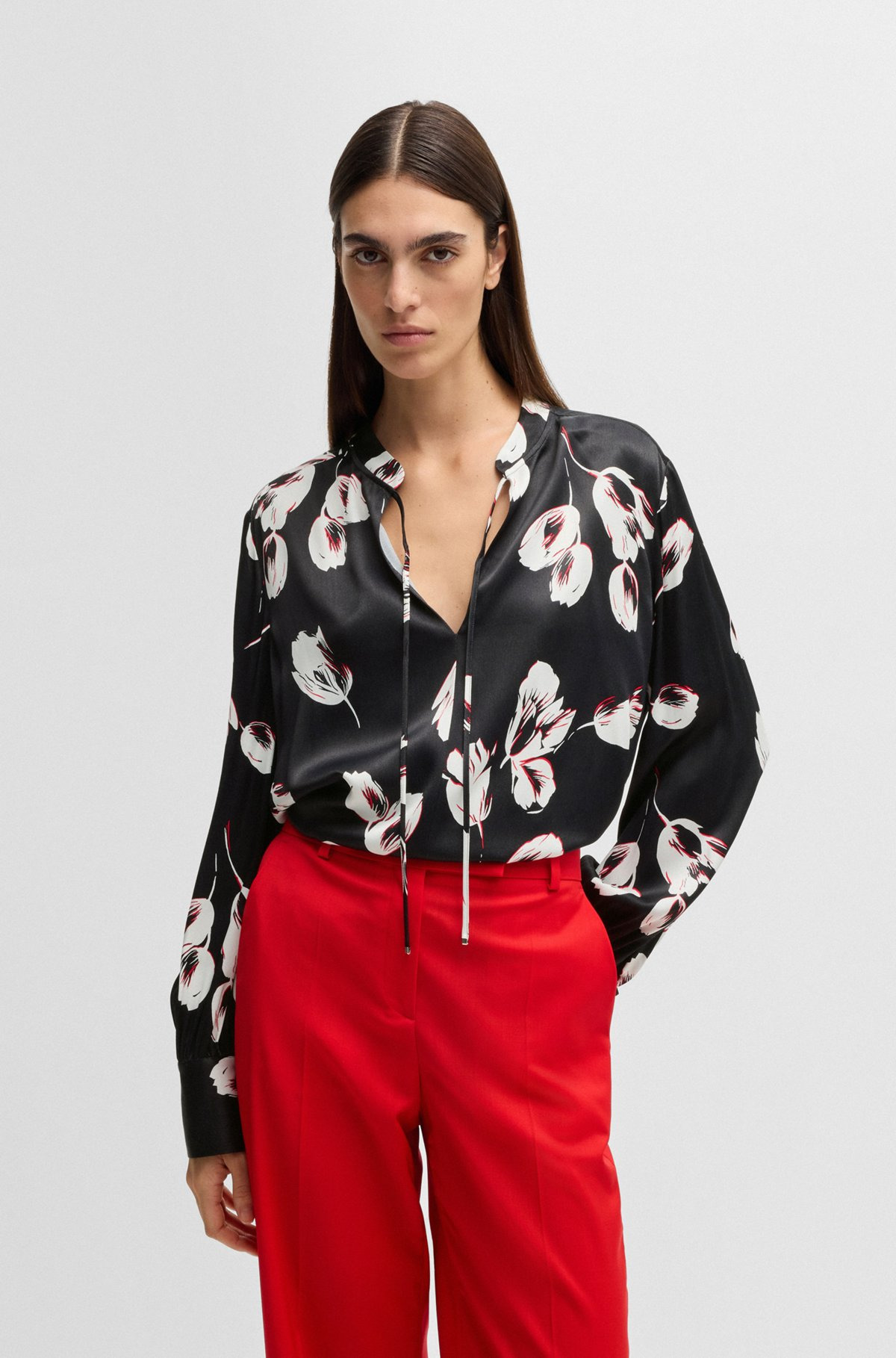 RELAXED-FIT BLOUSE WITH TULIP PRINT - 2