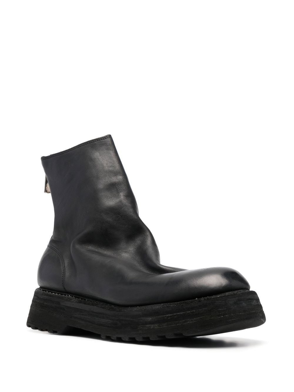 zipped leather boots - 2