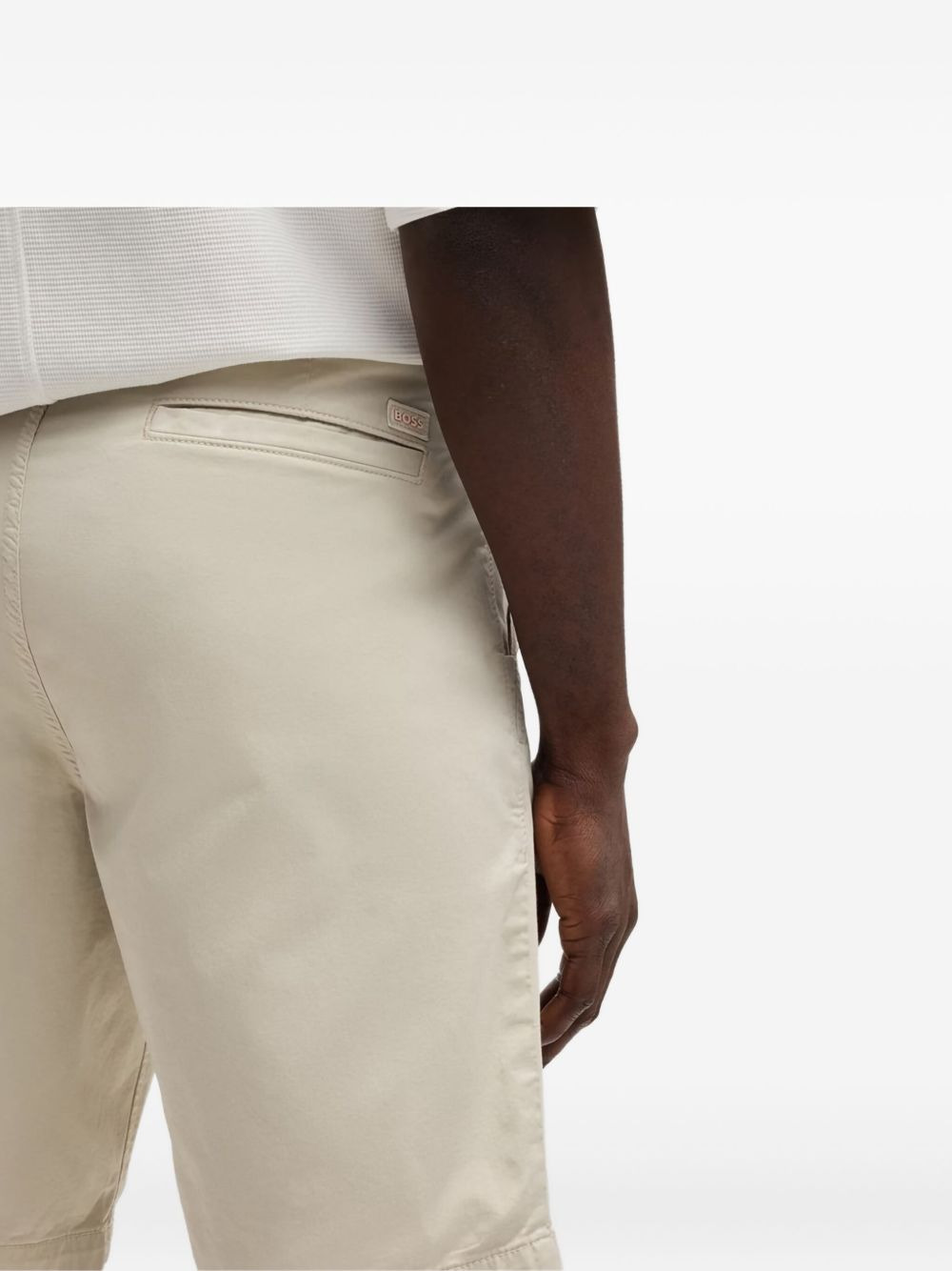 zip-fly flat-front shorts - 3
