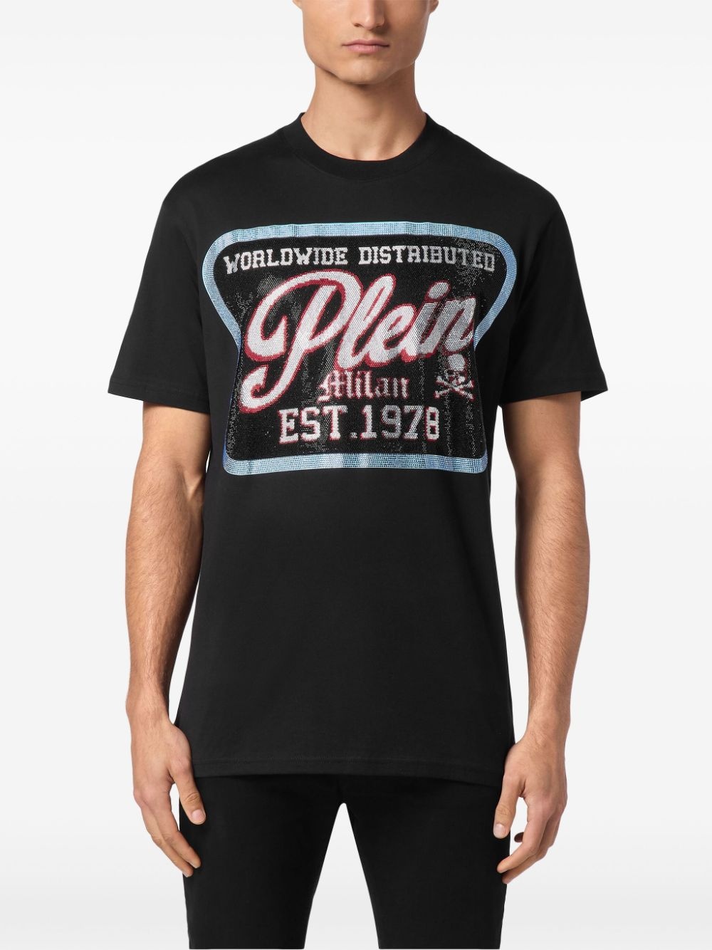 logo-patch crew-neck T-shirt - 3