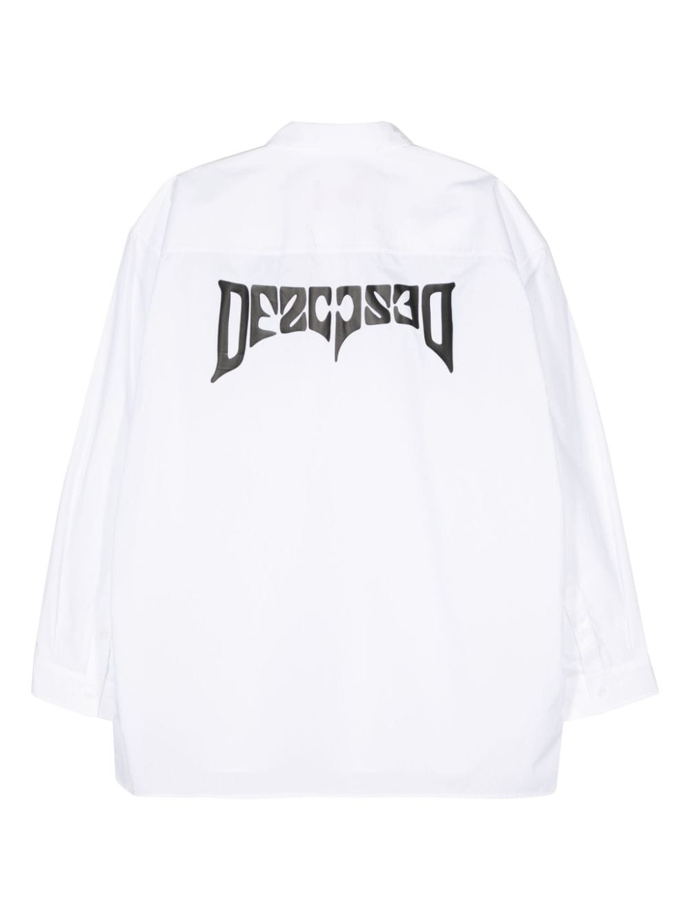 logo-print cotton shirt - 2
