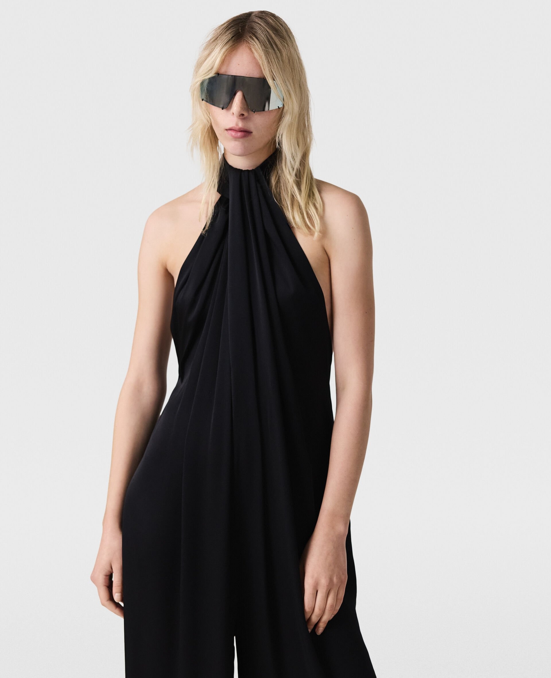 Halterneck Panel Jumpsuit - 5