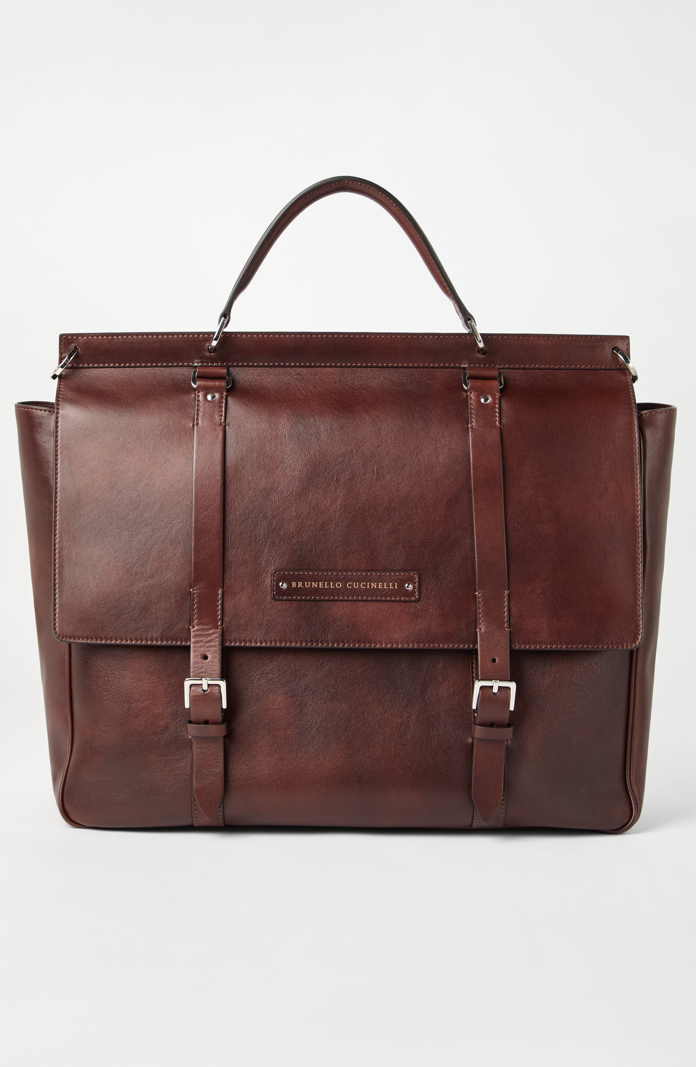 Brunello Cucinelli Calfskin briefcase in Burgundy at Nordstrom - 2