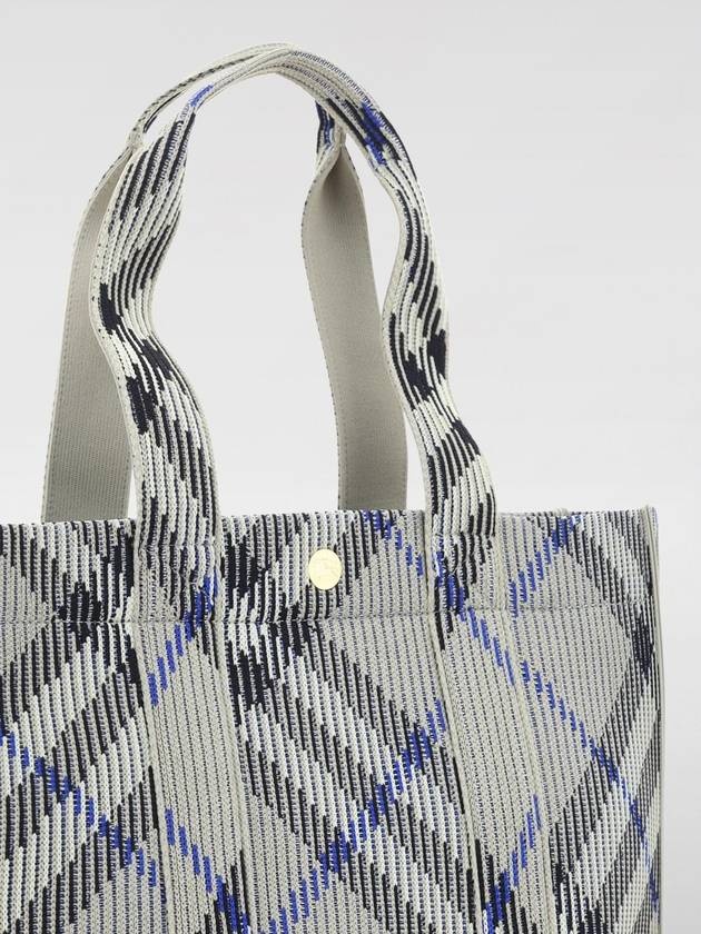 Check Knit Medium Tote Bag Lichen - 4