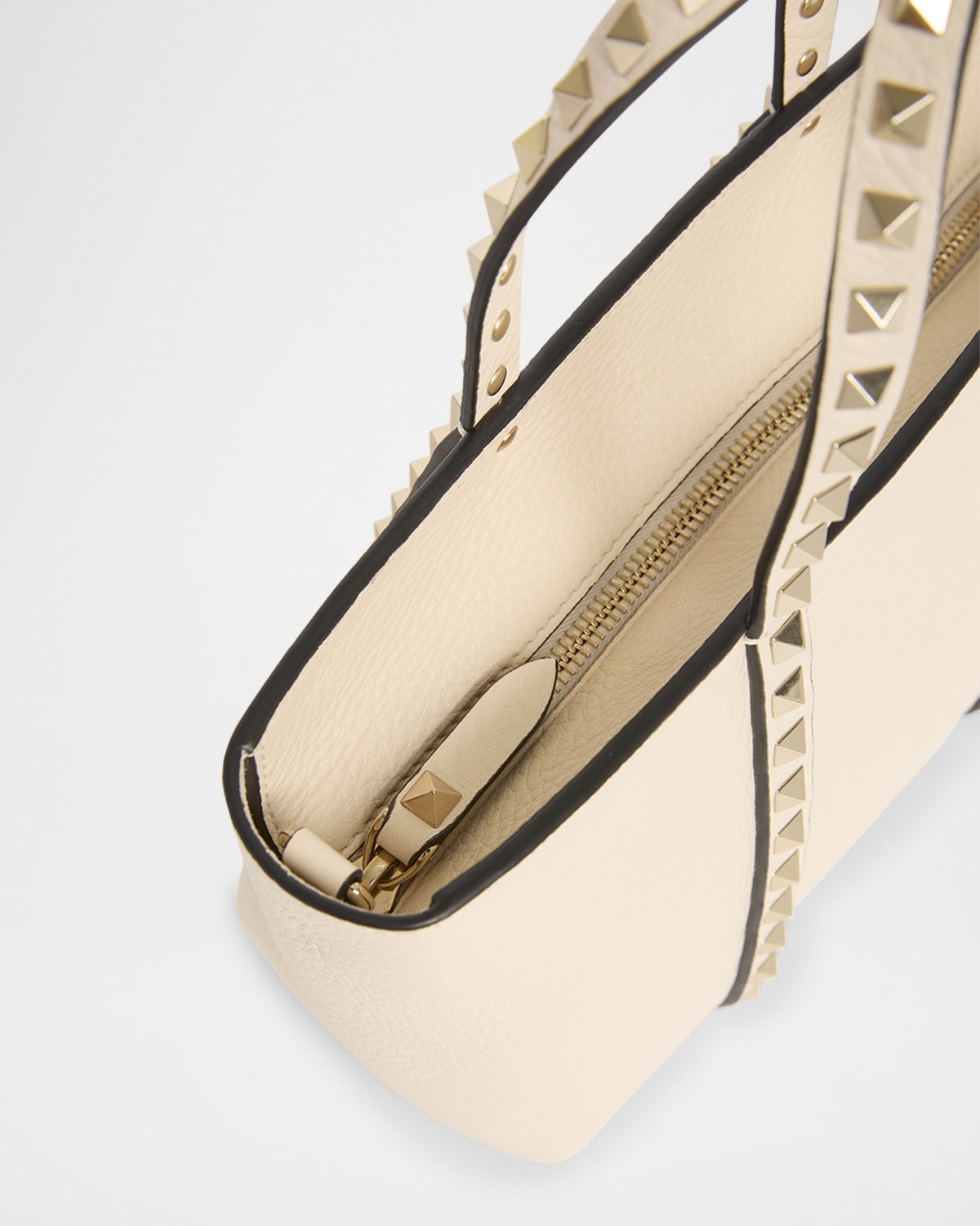 Mini Rockstud Leather Tote Bag - 5