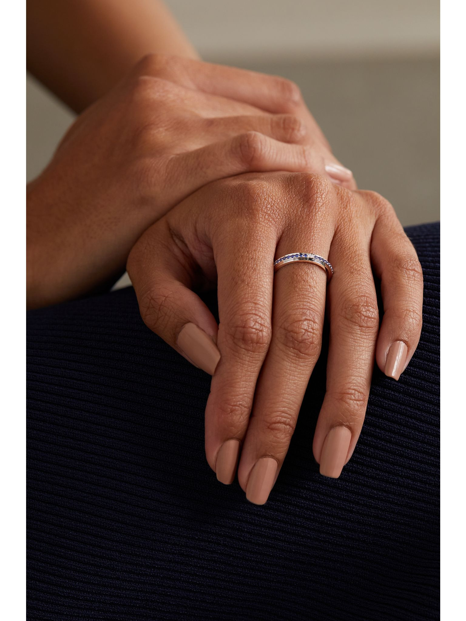 Possession 18-karat white gold, sapphire and diamond ring Blue - 2