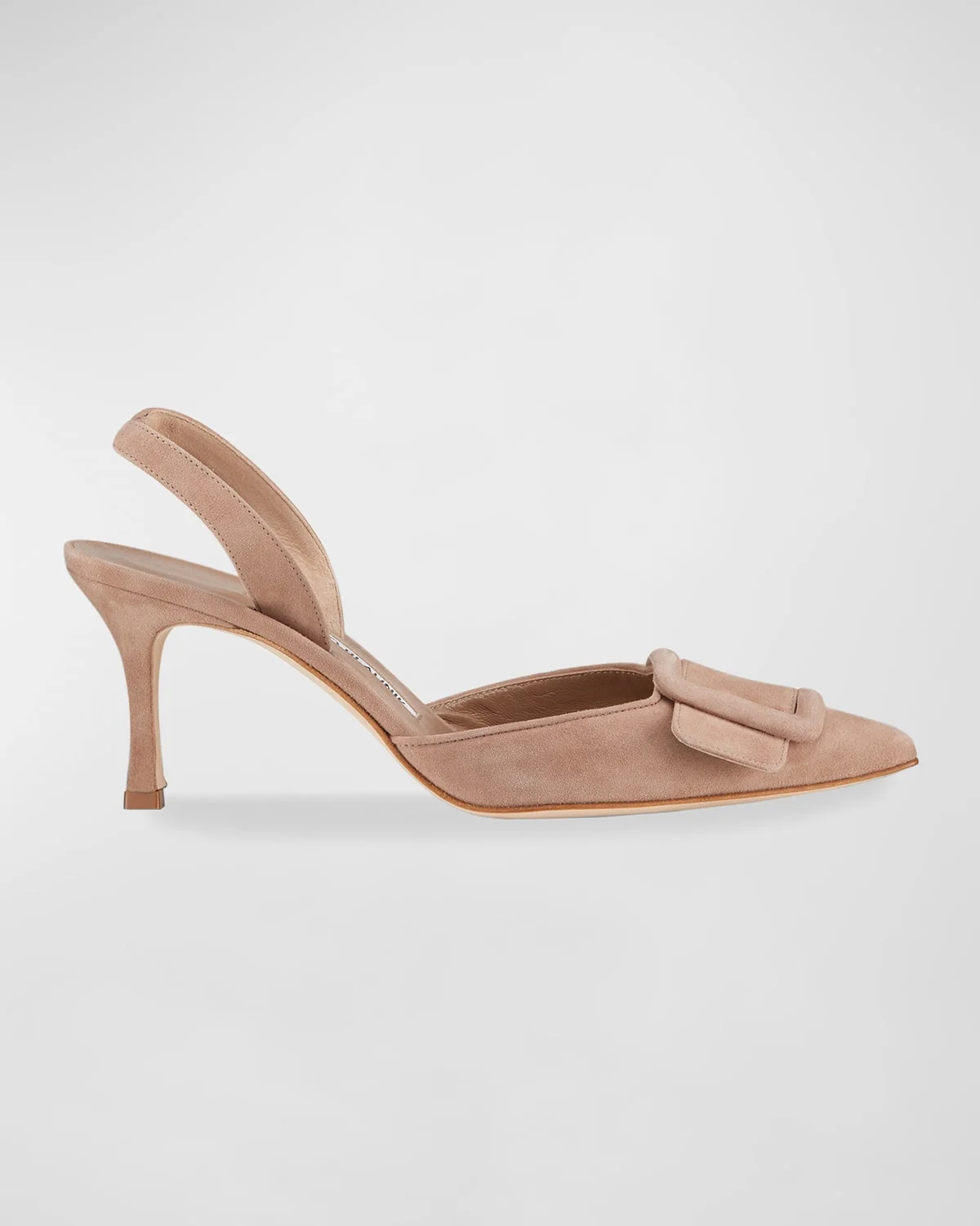 Maysli Suede Buckle Slingback Pumps - 1