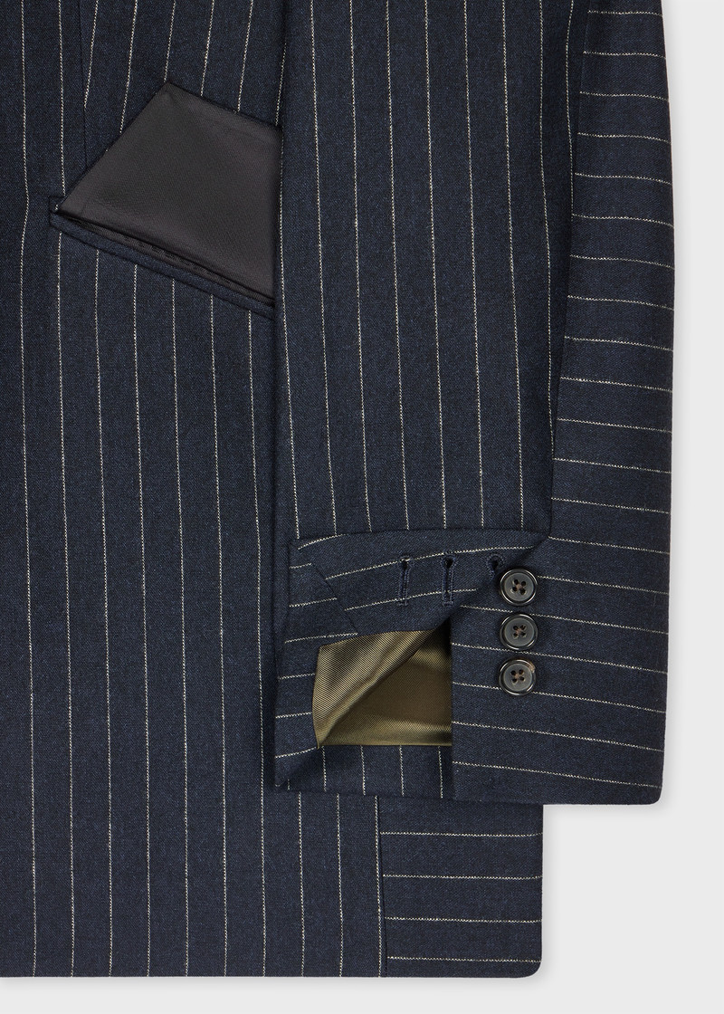Paul Smith Women's Navy Pinstripe Wool-Blend Double Breasted Blazer outlook