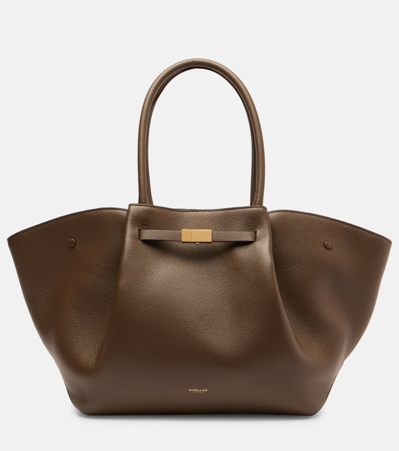 New York leather tote bag 1