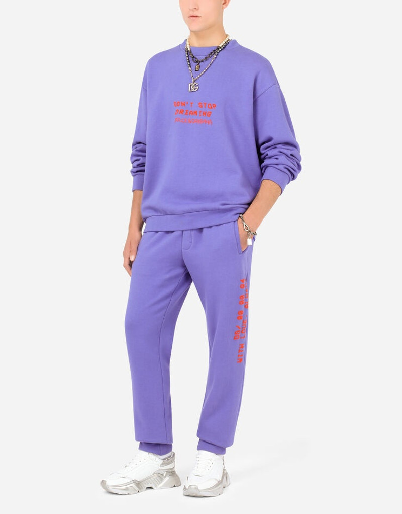 Jersey jogging pants with 3D print 6