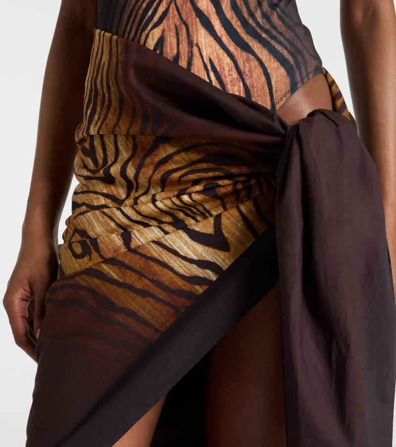 Printed cotton beach cover-up 4
