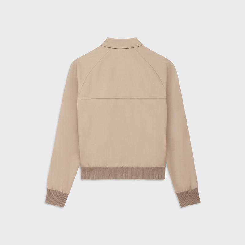 CELINE triomphe blouson jacket in cotton gabardine outlook
