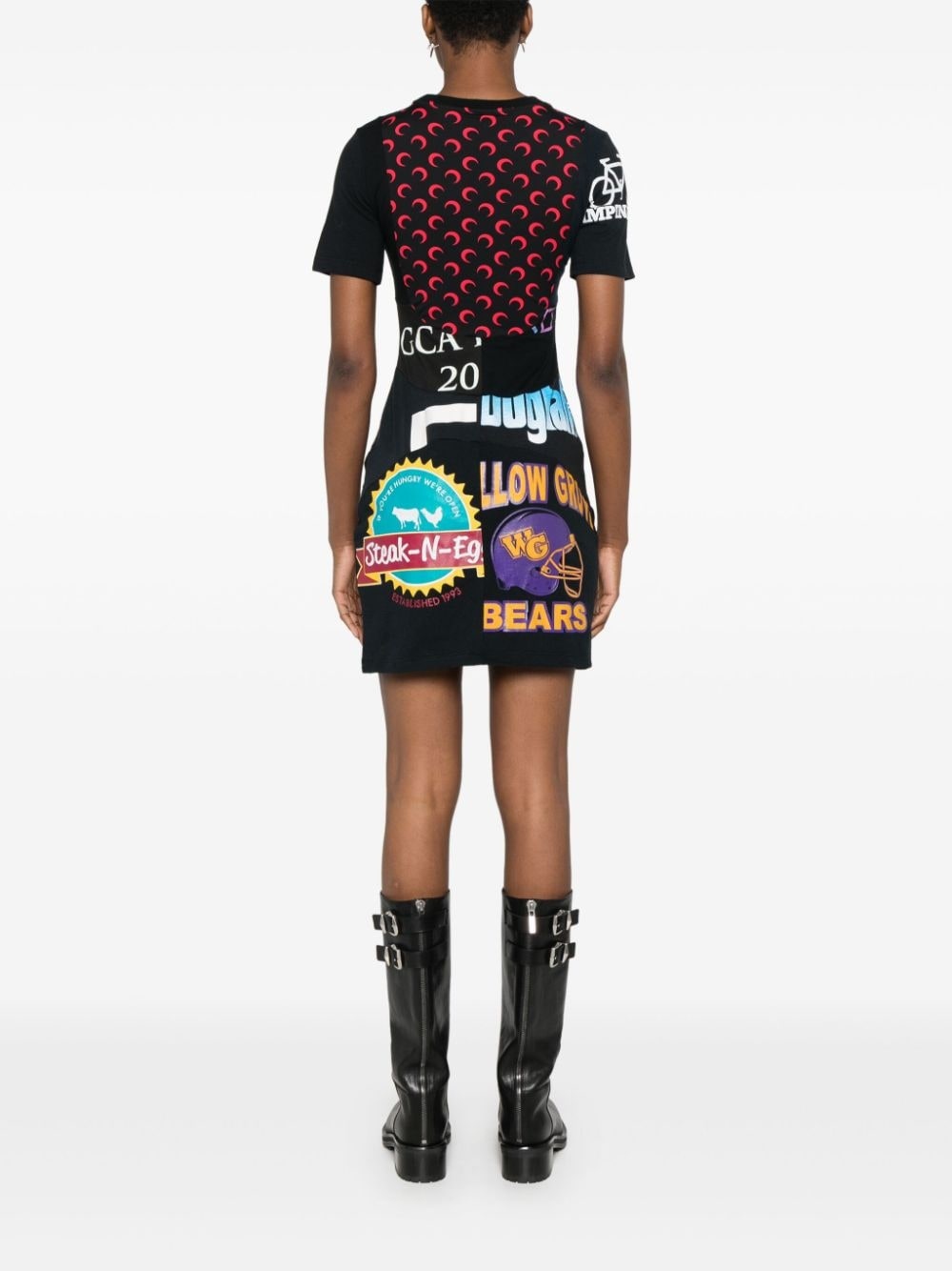 Graphic-print mini dress - 4