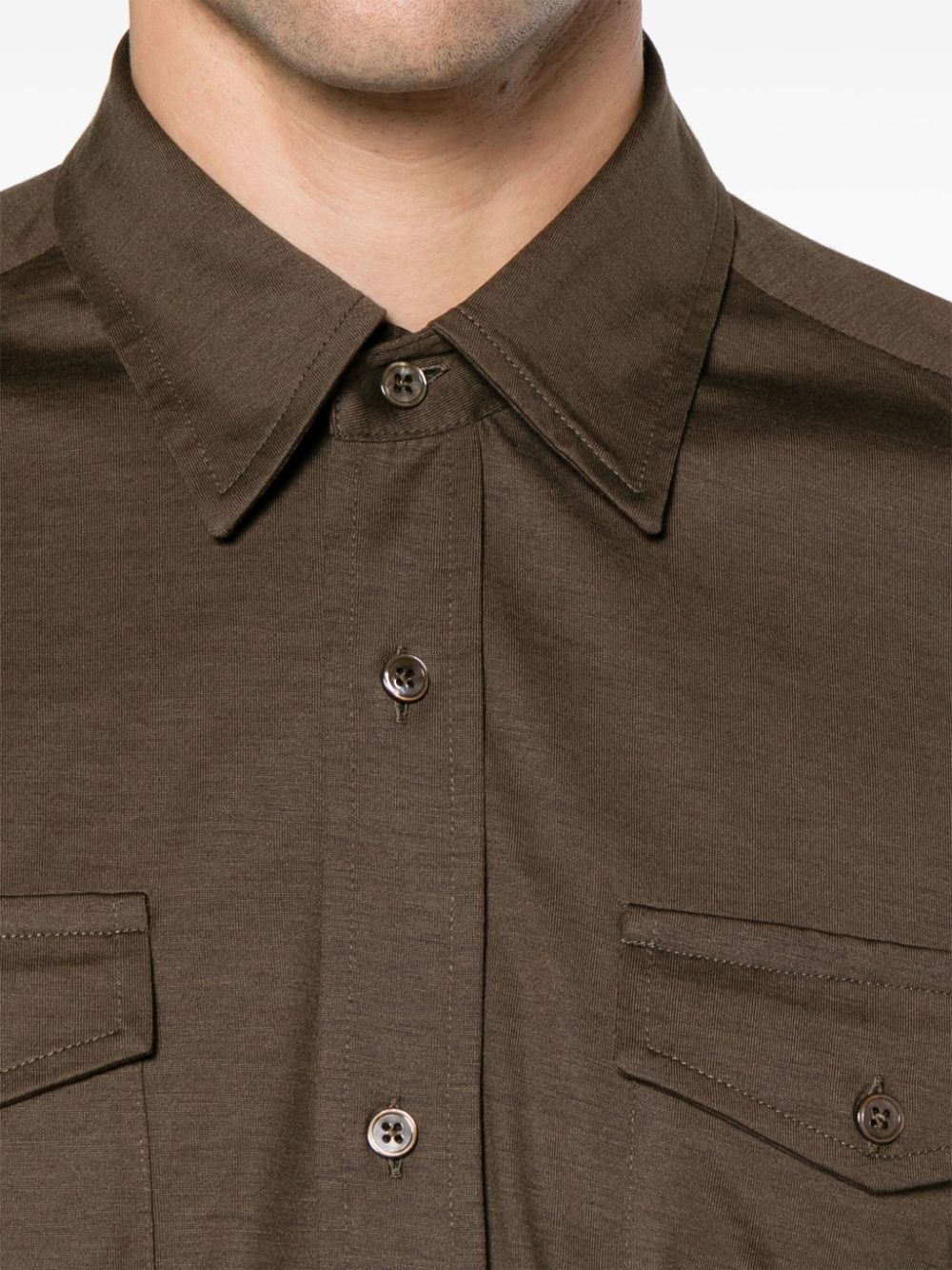 mÃ©lange button-up shirt - 5