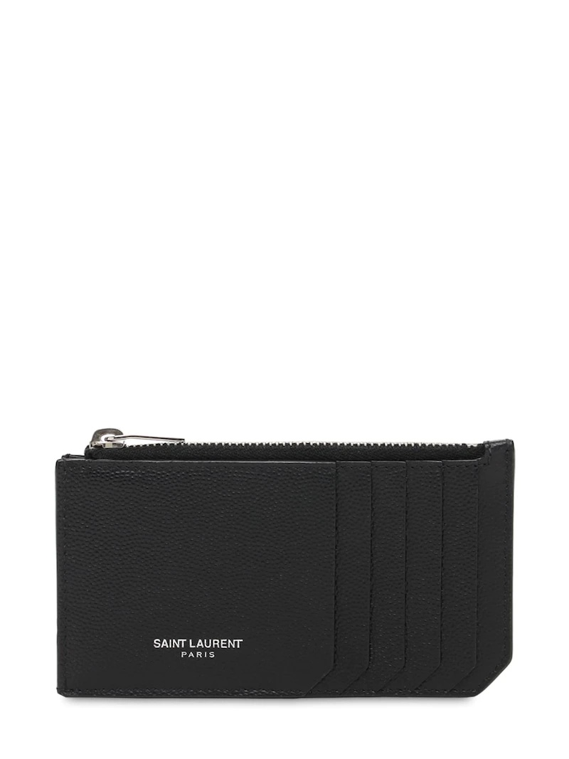 LEATHER ZIP CARD HOLDER - 1