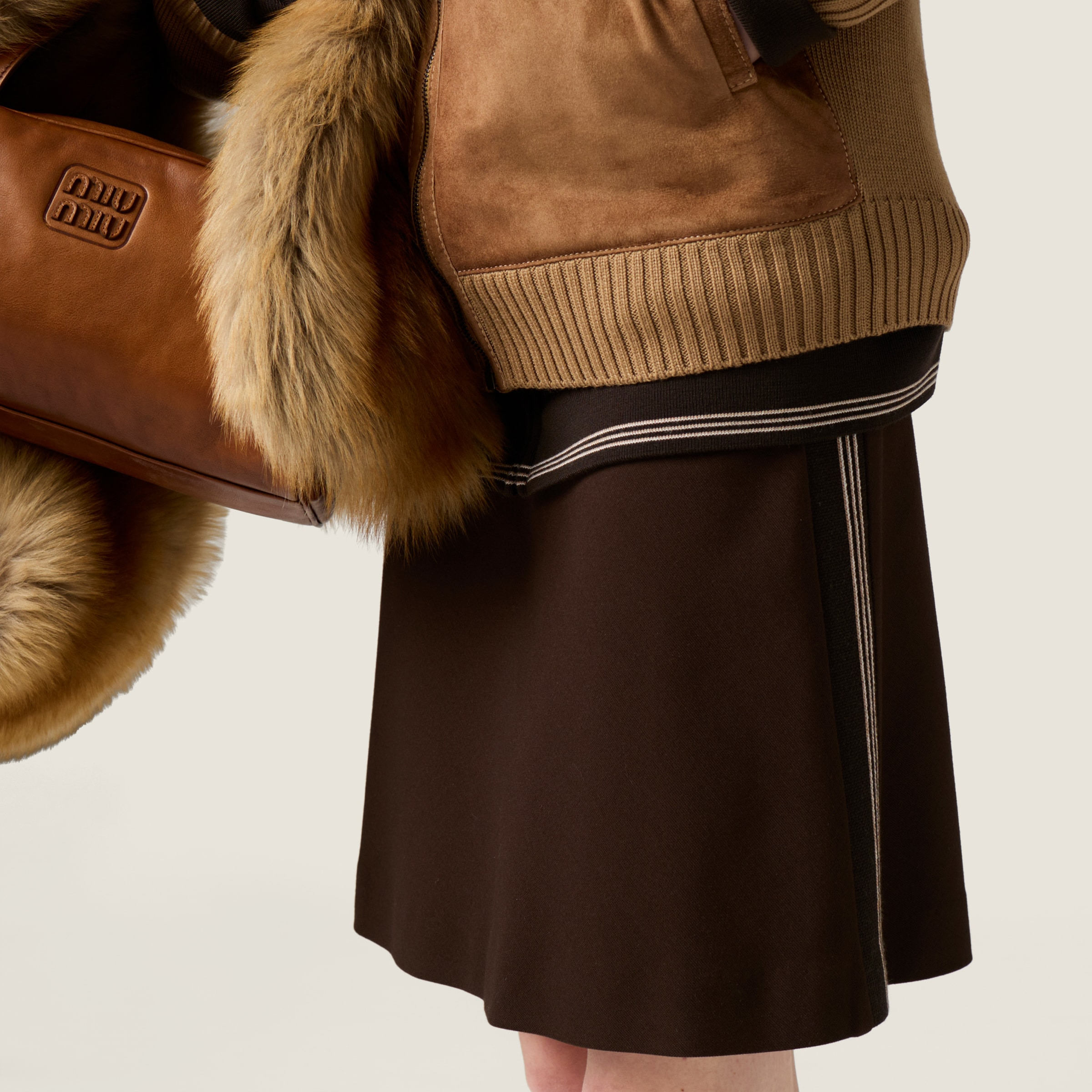 Fabric stitch knit skirt - 4
