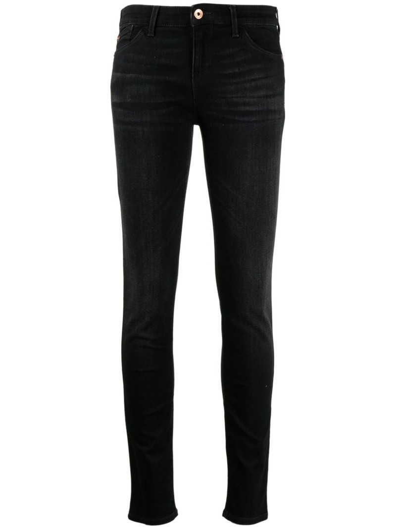 embroidered-logo jeans 1
