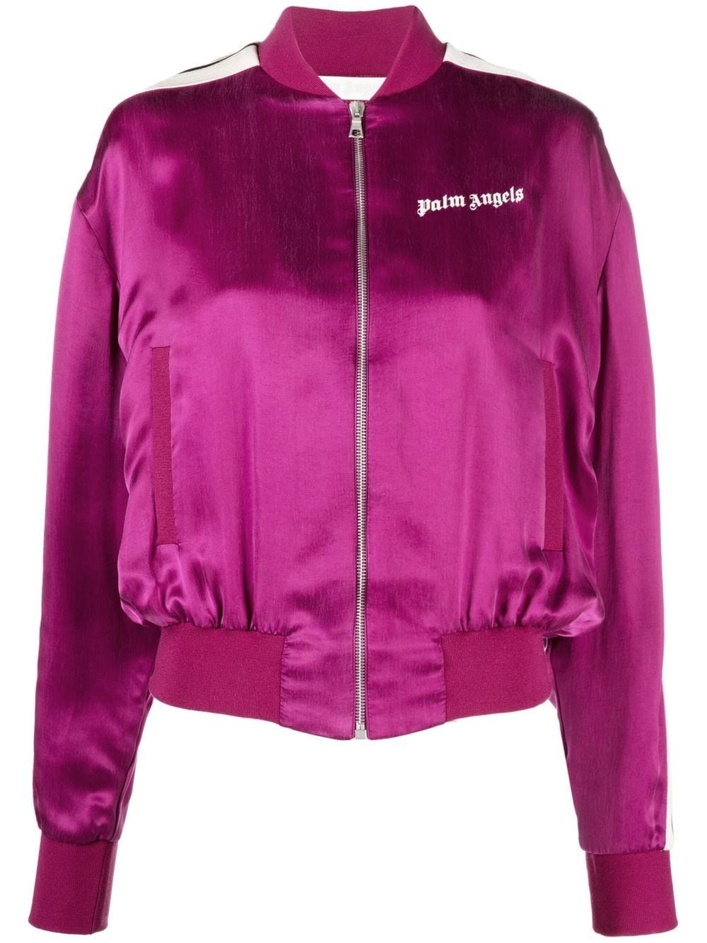 zip-fastening bomber jacket - 1