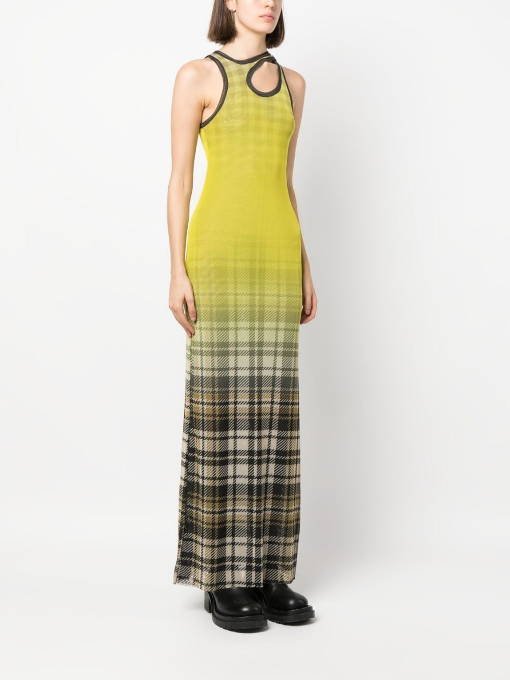 ombré-effect cut-out maxi dress - 3