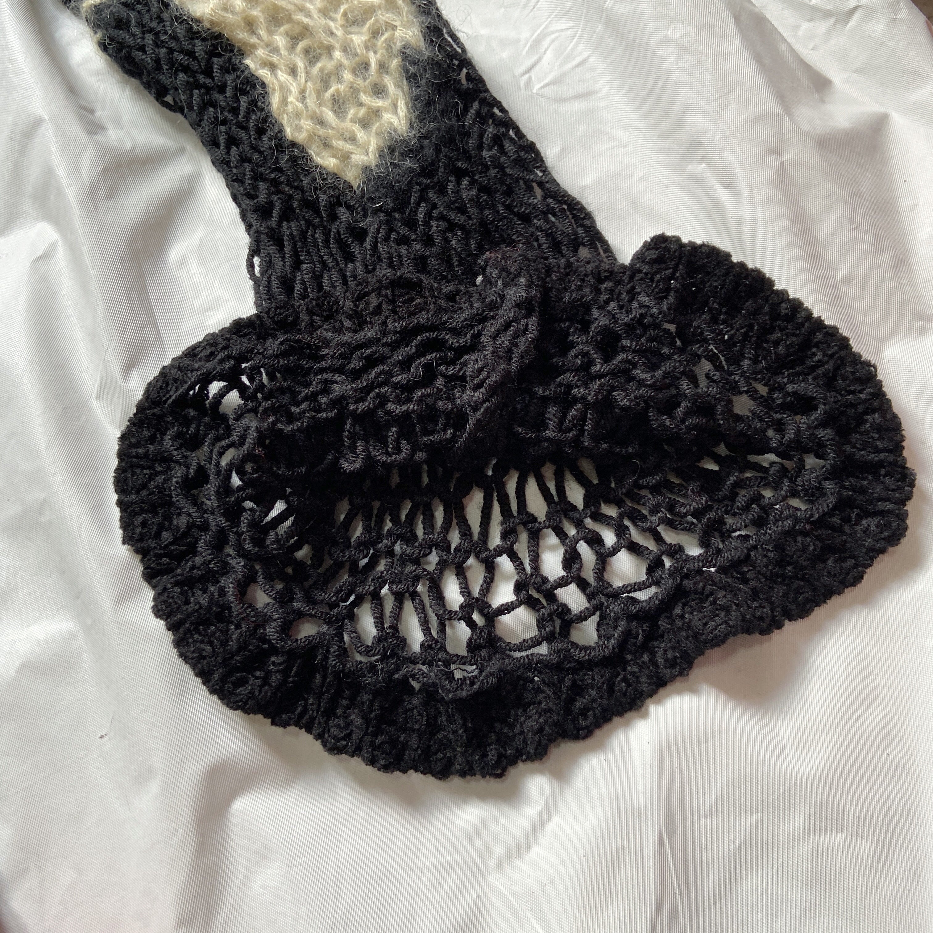 Jean Paul Gaultier Fall 2007 Mohair Spider Webbed Open Knit Sweater Dress - 12