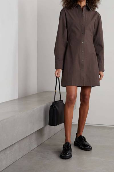 Victoria Beckham Organic cotton-blend poplin mini shirt dress outlook