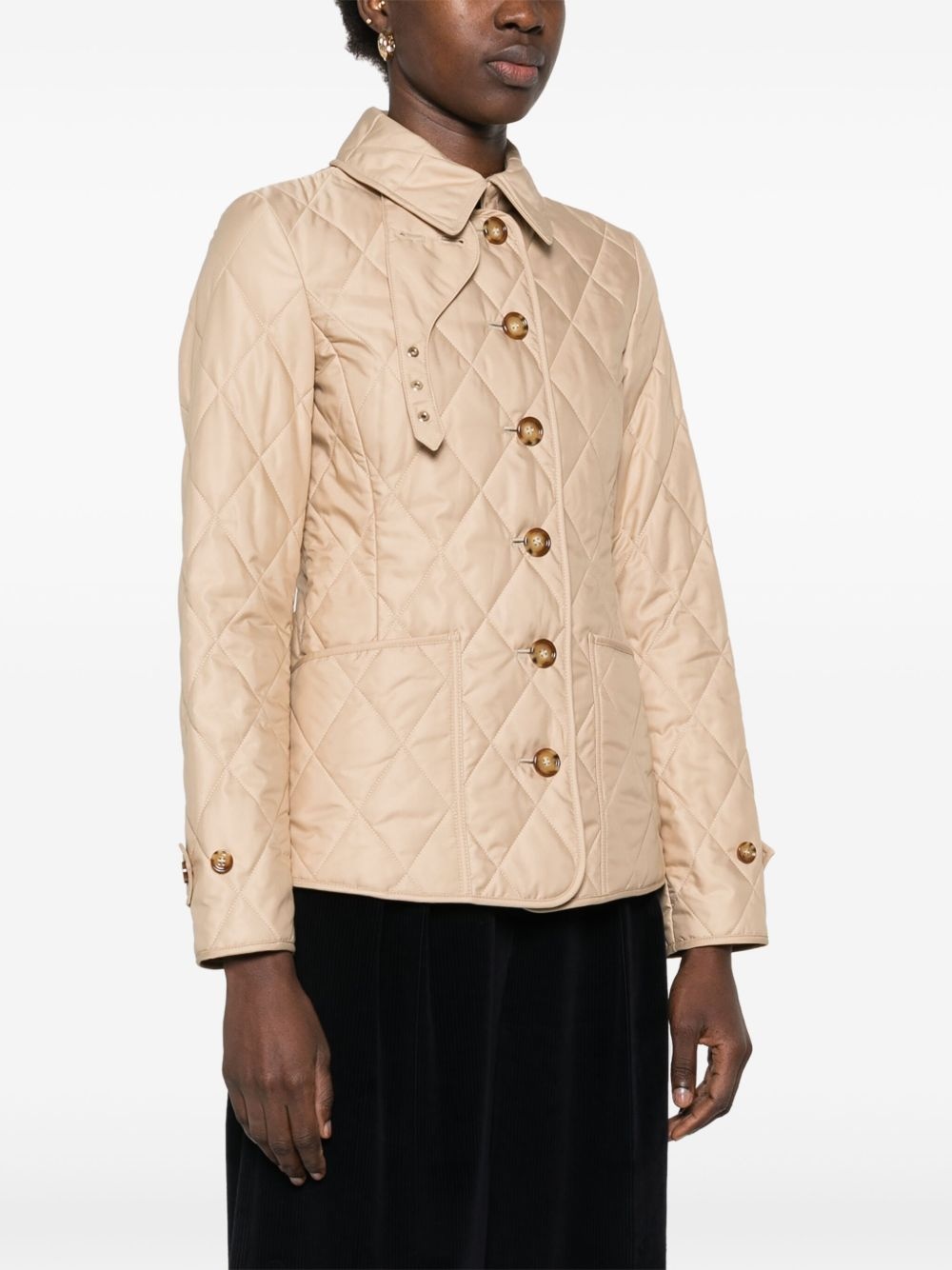 diamond-quilted jacket - 3