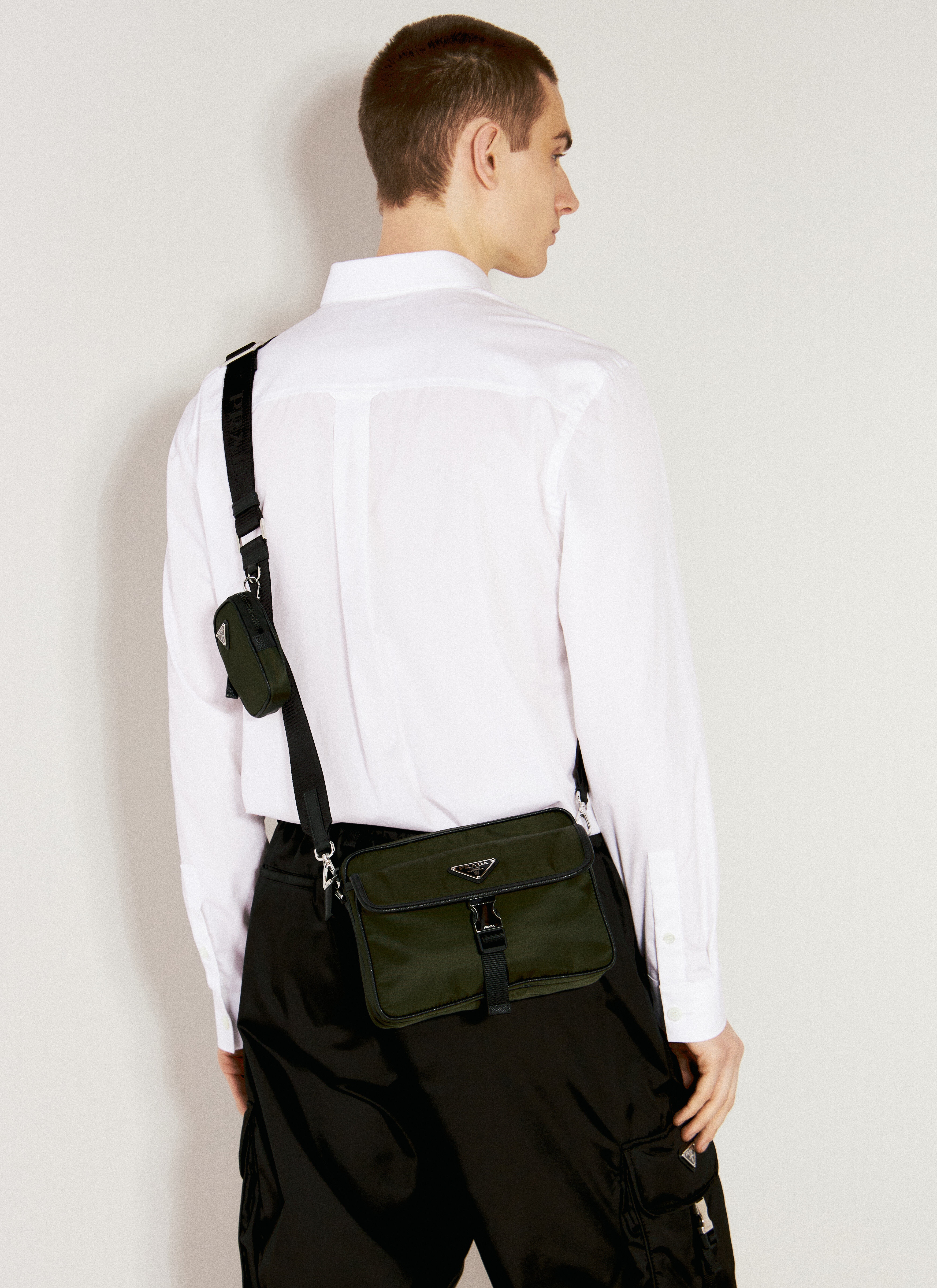 Re-Nylon And Saffiano Leather Crossbody Bag - 5