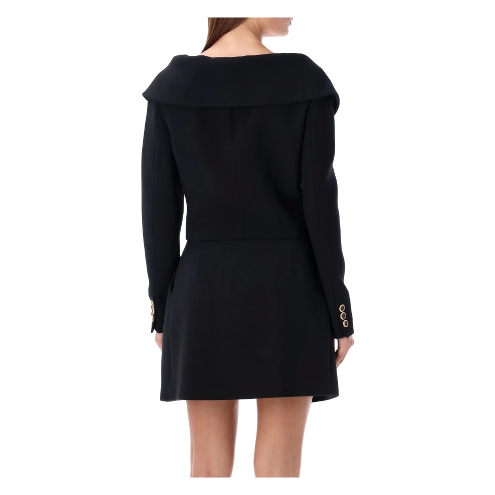 ジャケット ALESSANDRA RICH OFF SHOULDER BLAZER (FABX3822F4372 0900) Alessandra Rich BLACK OFF SHOULDER BLAZER JACKET | miinto