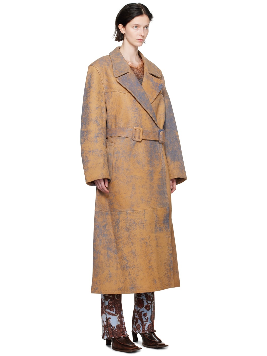 Tan & Blue Ballis Coat - 2