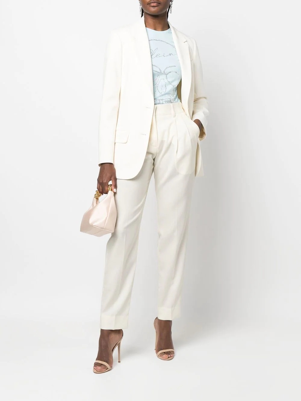 high-waisted tapered trousers - 2