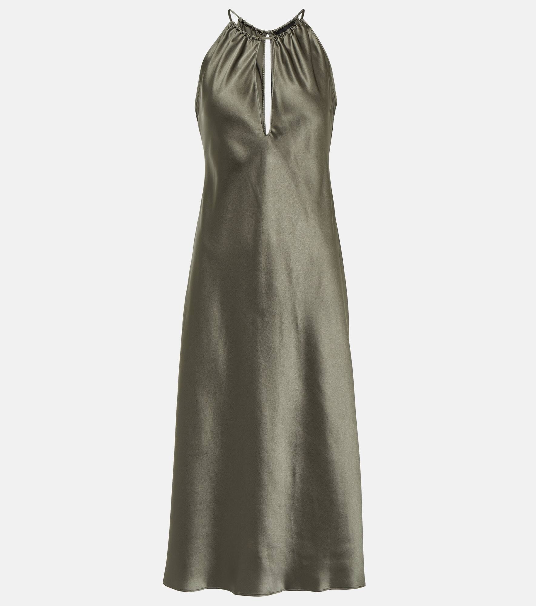 Eglantine halterneck silk midi dress - 1