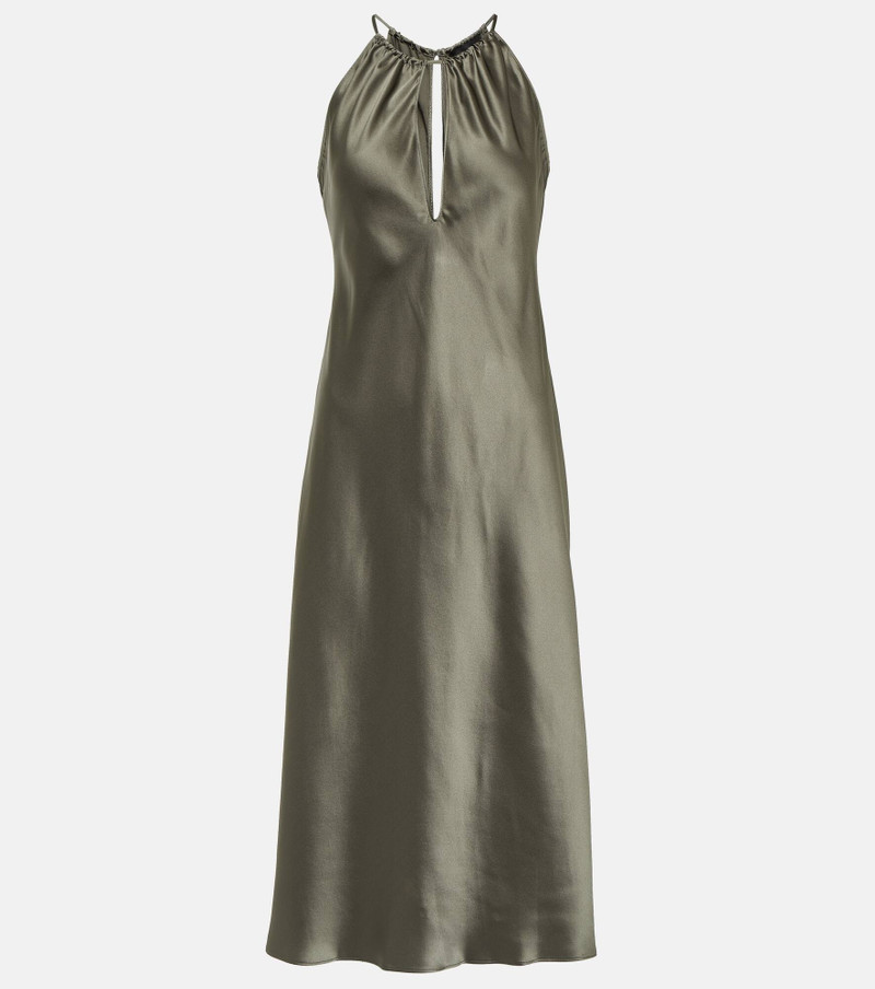Eglantine halterneck silk midi dress - 1