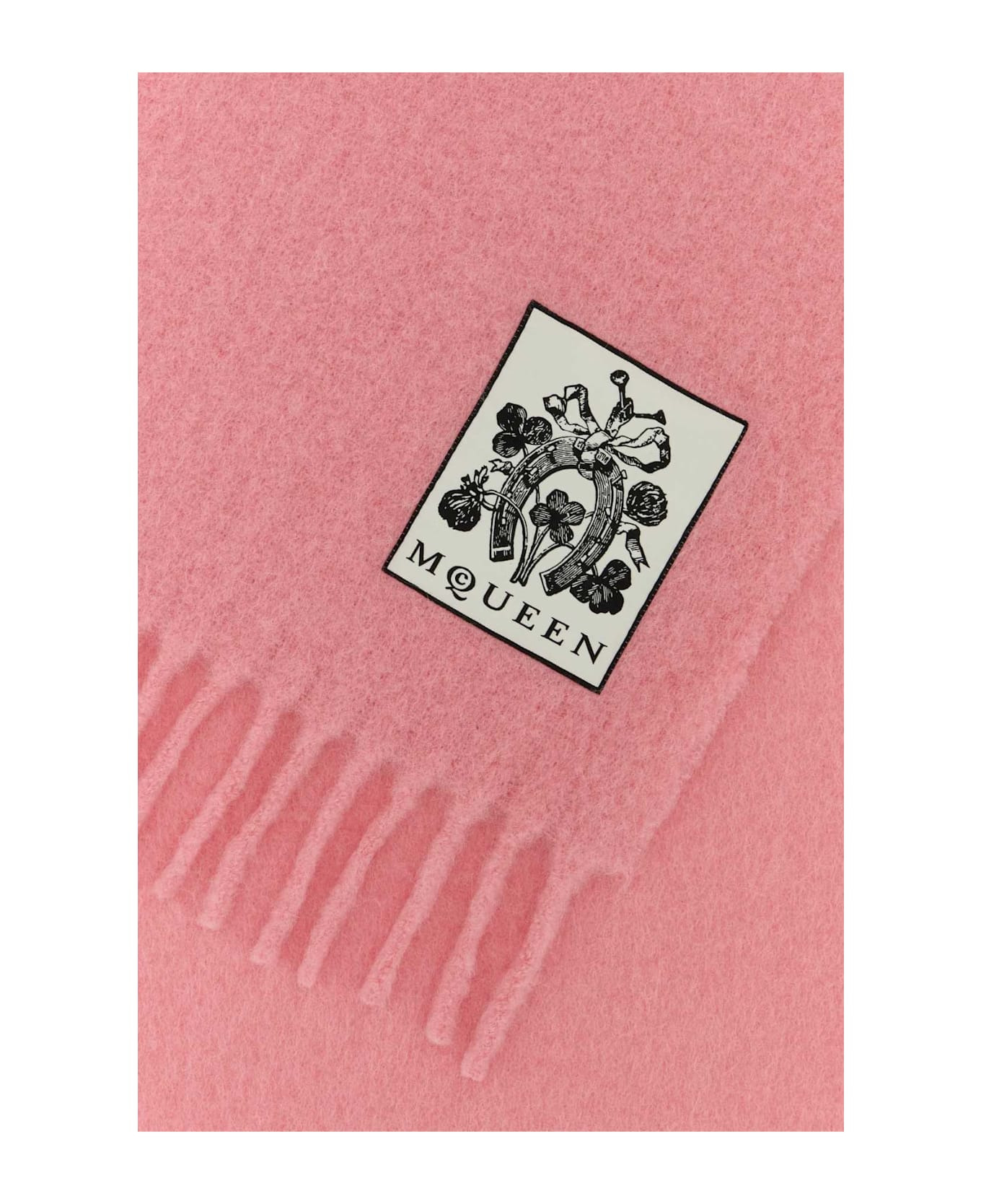 Pink Alpaca Blend Scarf - 2