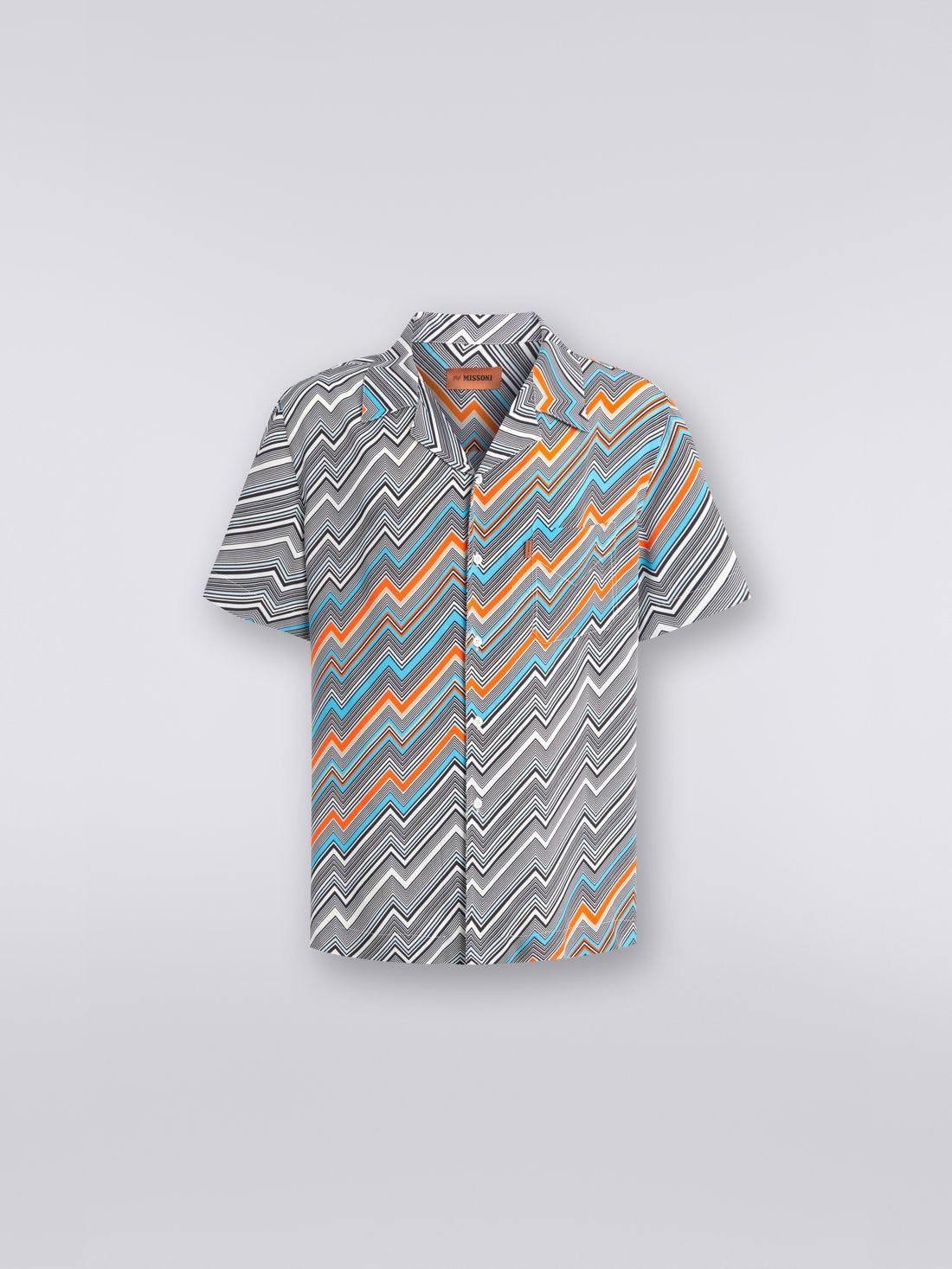 Viscose short-sleeved bowling shirt - 1