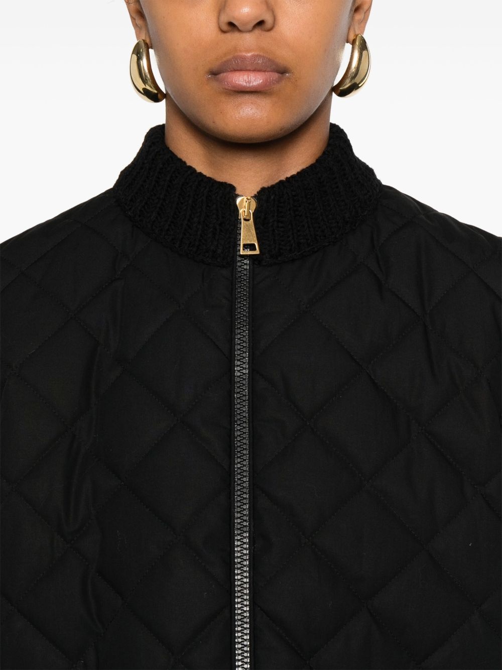 padded zip-up jacket - 5