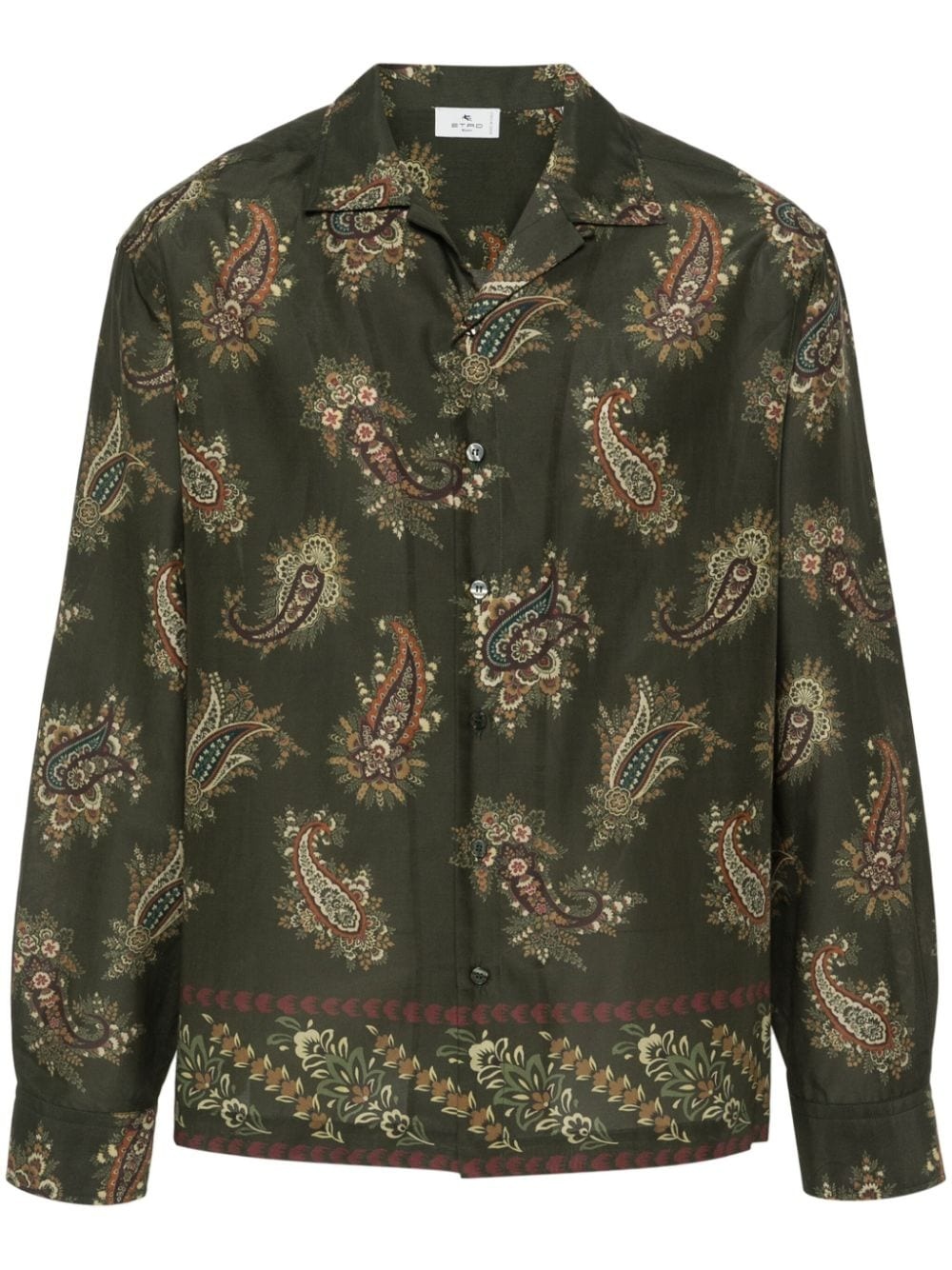 Paisley-print button-up shirt - 1