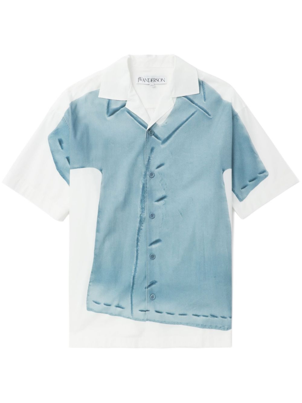trompe l'oeil-print cotton shirt - 2
