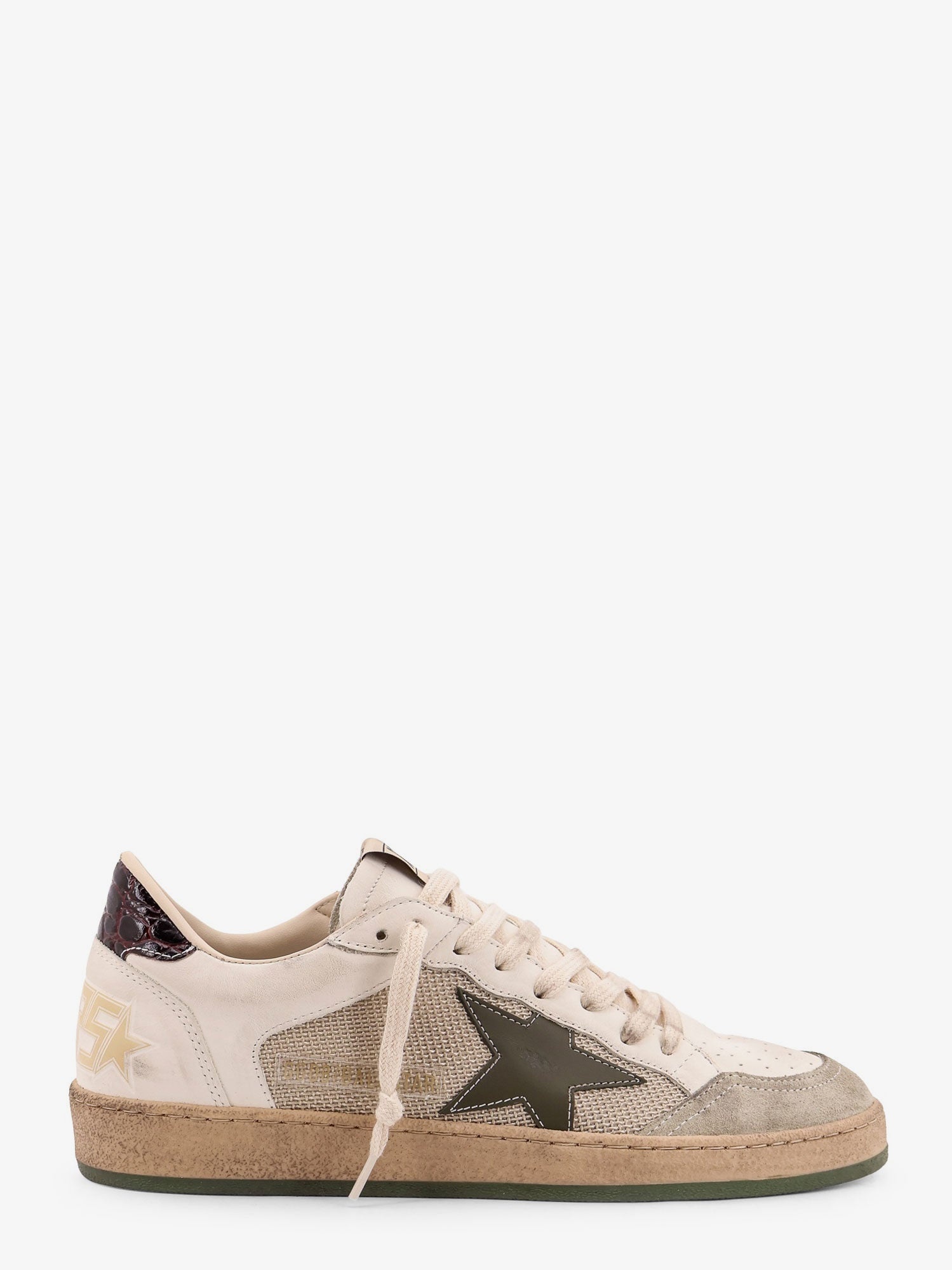 Golden Goose Deluxe Brand Ball Star Double Quarter Low-Top Leather Sneakers With Used Effect - 1