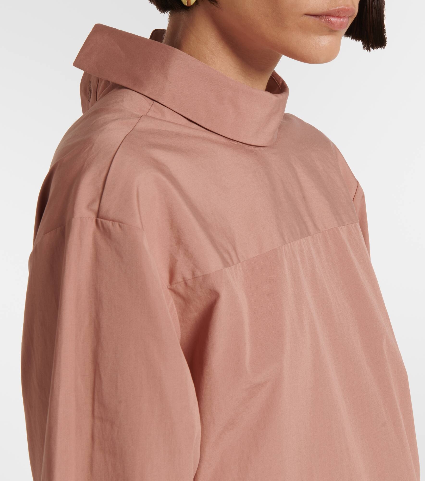 High-neck cotton blouse - 4