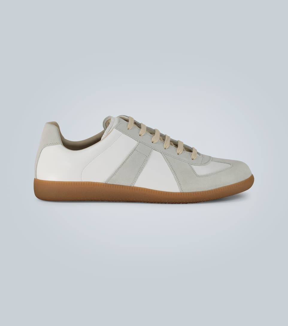 Replica leather and suede sneakers - 1
