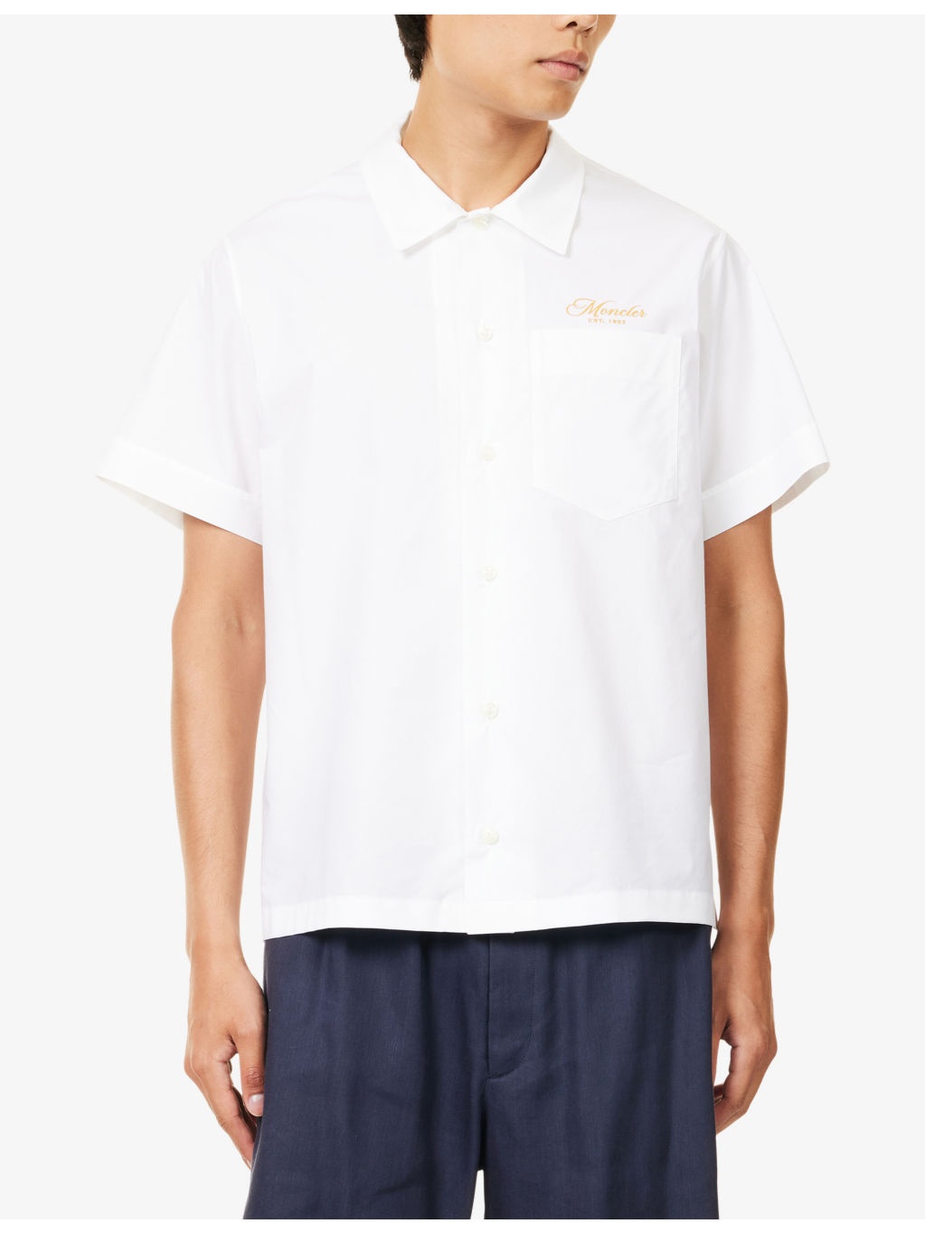 Script Embroidered Cotton Shirt - 3