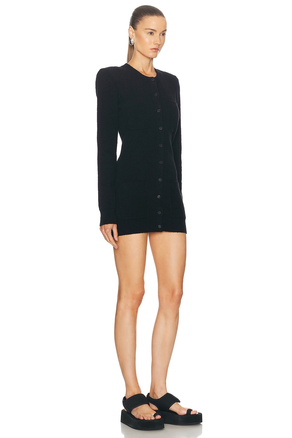 Cardigan With Shoulder Pads - 2