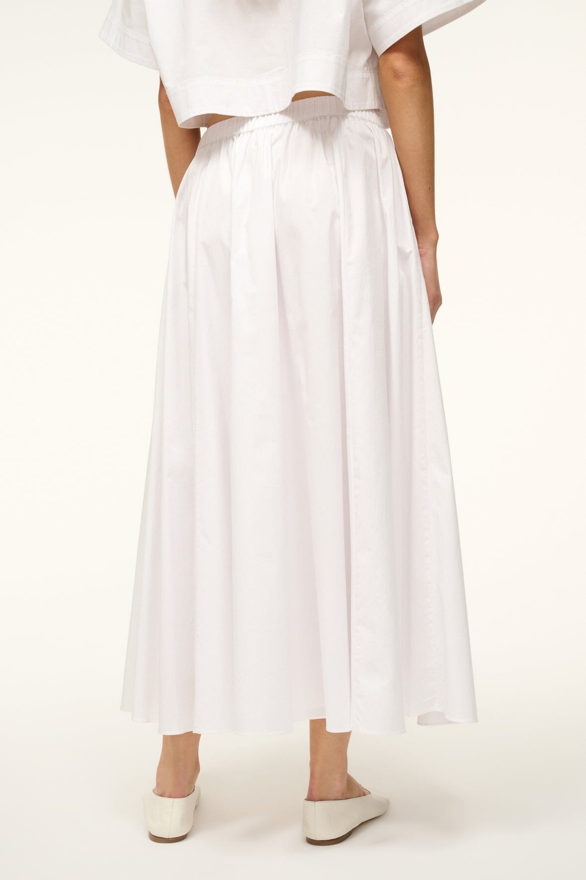 STAUD EDEN SKIRT WHITE - 4