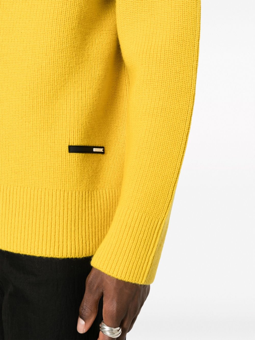 high-neck wool jumper - 5
