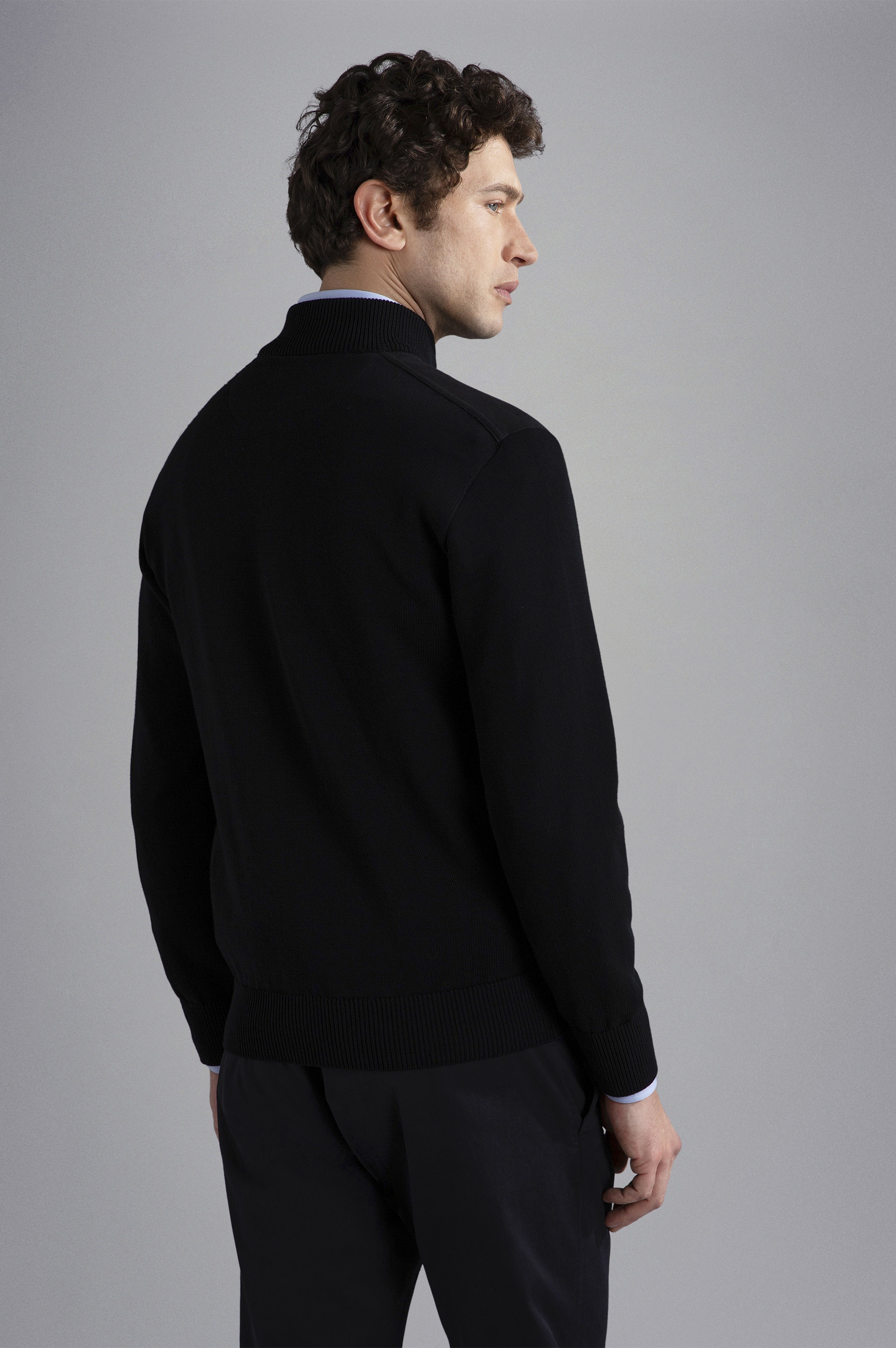 FRESCO COTTON CARDIGAN WITH LINEN DETAILS - 3