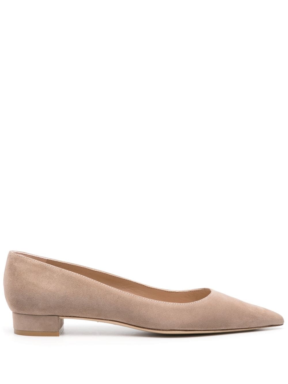 low-heel suede pumps - 1