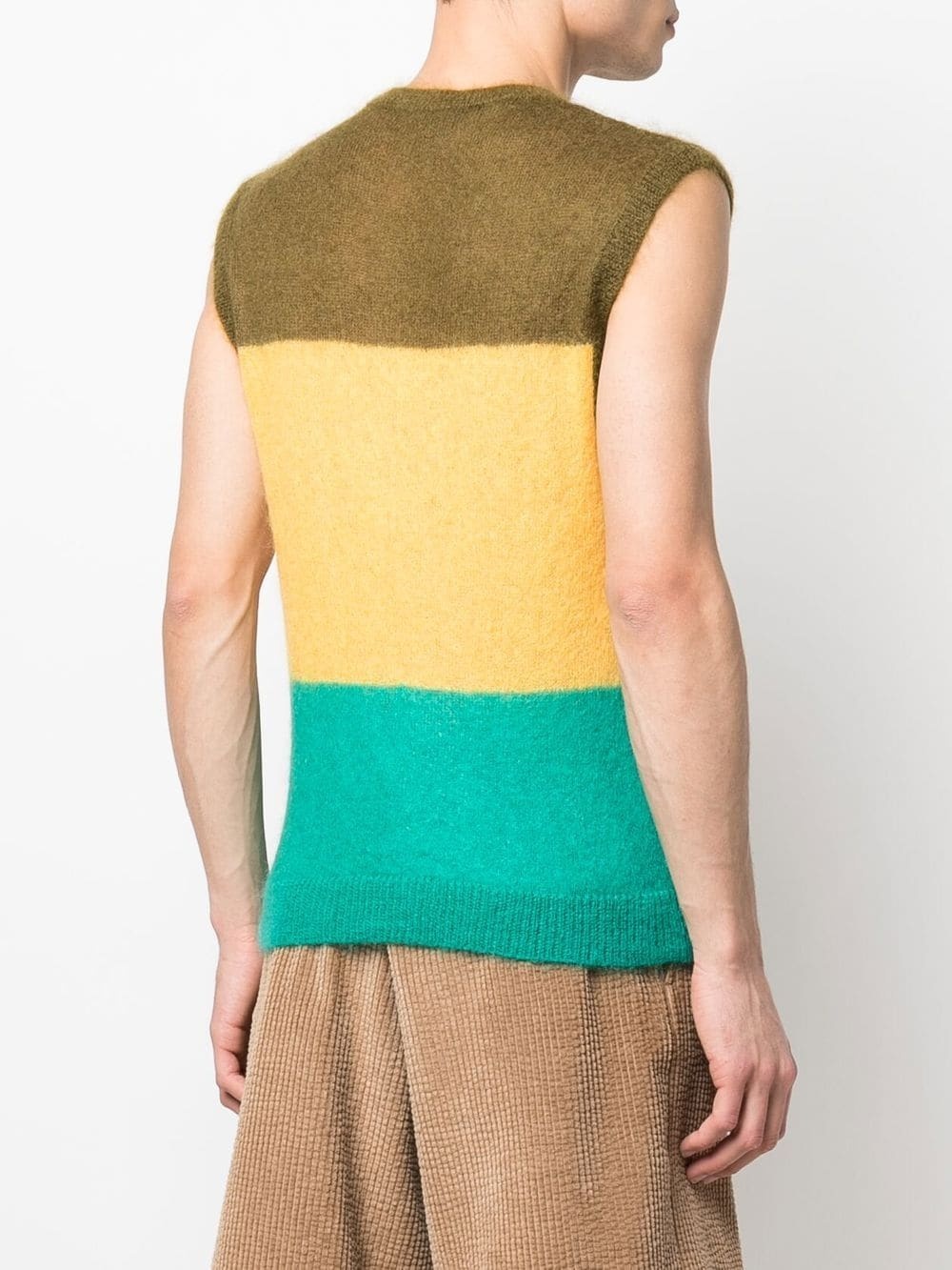 colour-block sleeveless jumper - 4